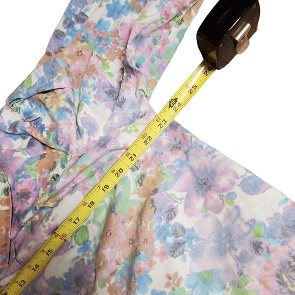 Vintage Models Coat House‎ Dress Robe Snap Floral Granny Cottage M Pastel Cotton - Picture 7 of 7